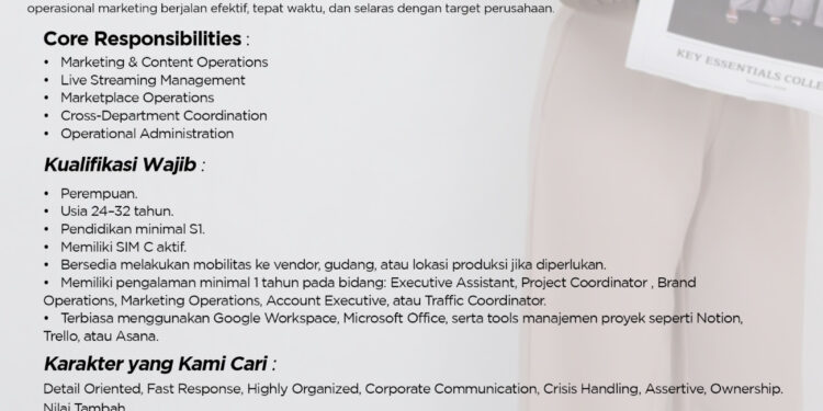 Assistant Marketing and Creative Director - CV Harmas Industri Sandang Lowongan Kerja Assistant Marketing & Creative Director di CV. Harmas Industri Sandang