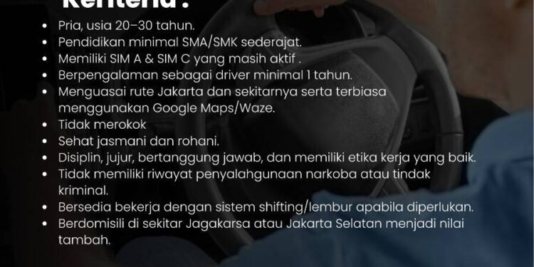 Lowongan Kerja Driver - Admin Finance - Admin Social Media - HR - Crew Produksi - Jakarta Cheese Factory - Jakarta Selatan DibutuhkanDriver - Admin Finance - Admin Social Media - HR - Crew Produksi
Jakarta Cheese Factory
SMA/SMK, D1-D3, S1/D4
1-2 Tahun
Jakarta Selatan