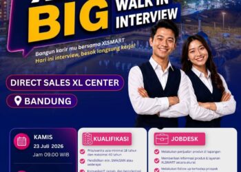 DibutuhkanDirect Sales XL Center
                        
PT. XL Smart Telecom Sejahtera
SMA/SMK, D1-D3, S1/D4
0-2 Tahun
Kota Bandung
